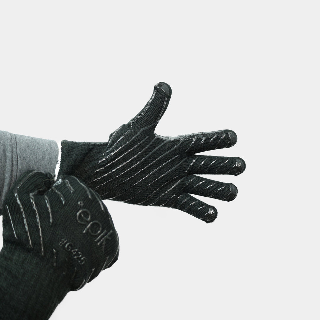 Epik Frontline Knit Work Glove in Black pair
