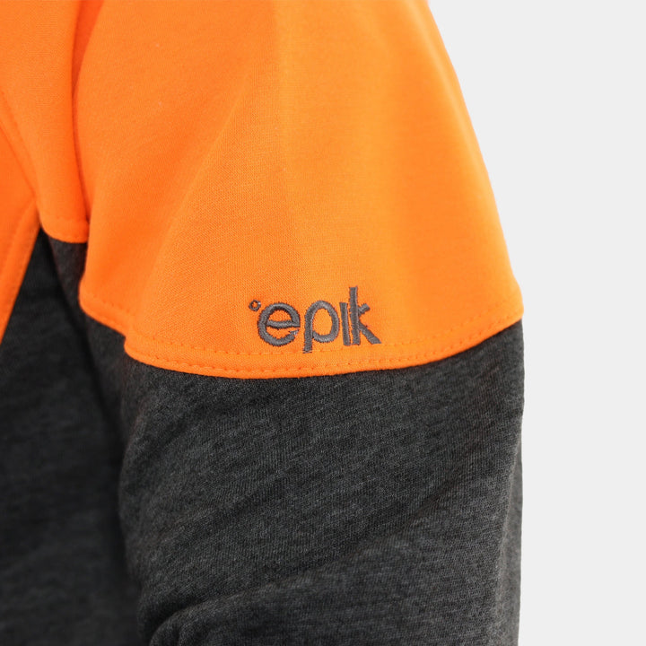 Epik Peak Hoodie Hi-Vis Orange arm logo