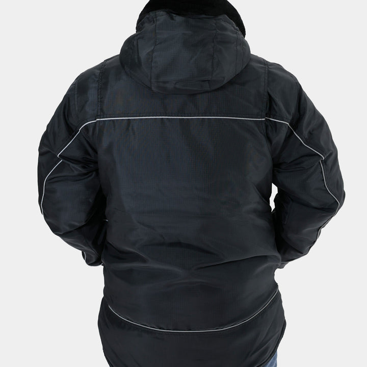 Epik Charcoal Black Reflex Pro Freezer Jacket back
