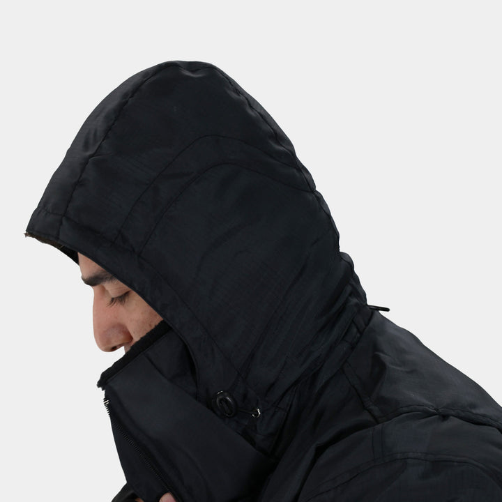 Epik Charcoal Black Reflex Pro Freezer Jacket hood side