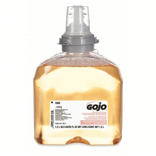 Two-pack of Gojo Premium Antibacterial Hand Soap in a 1200ml size for gentle and effective hand hygiene with added antibacterial properties.