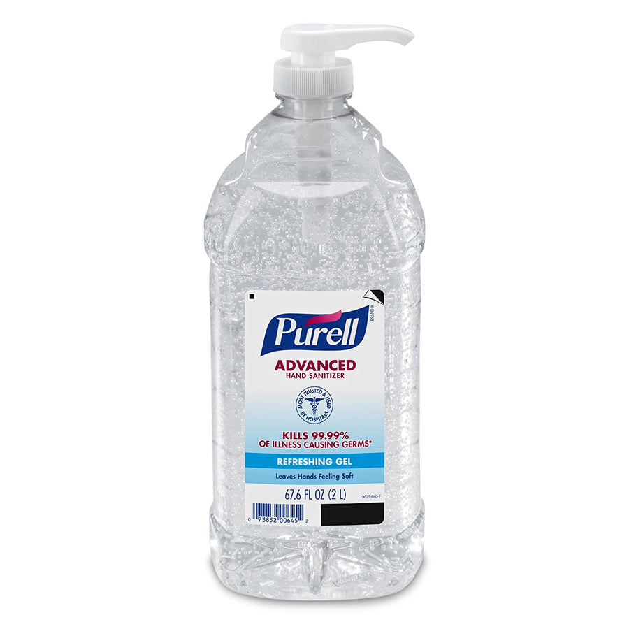 Four-pack of Purell Original Formula Hand Sanitizer in an Economy Size for efficient and gentle hand hygiene.