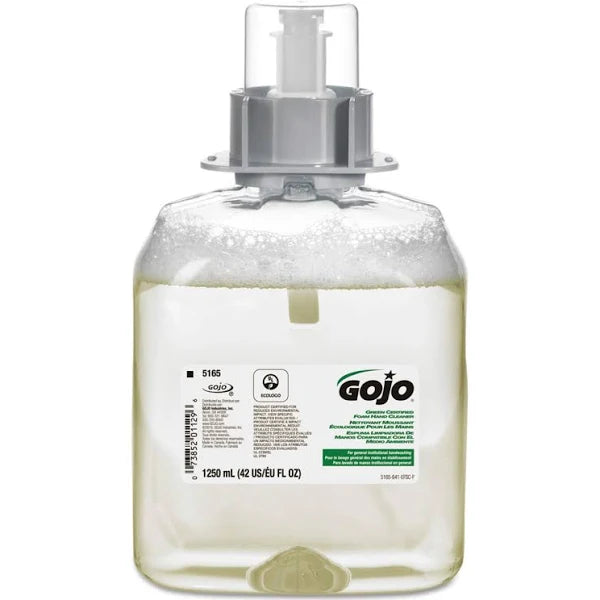 Gojo Green Seal Certified Foam Hand Soap – Case of 4, 1500ml refills with a gentle formula for repeated use. Fresh dispensing valve for a clean application every time.