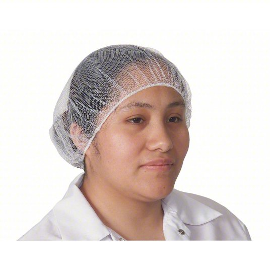 The 24" hair net is latex-free and provides a secure fit. Suitable for use in food service, healthcare, and manufacturing industries.