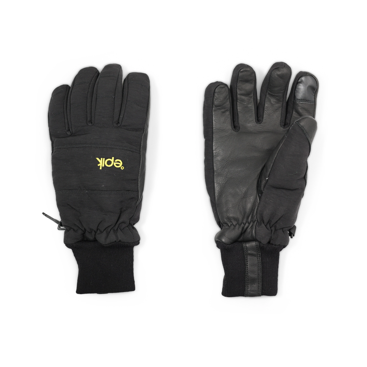 Ice Breaker Gloves with leather index and palm, neoprene knuckle guard, and flexible wrist cuff.