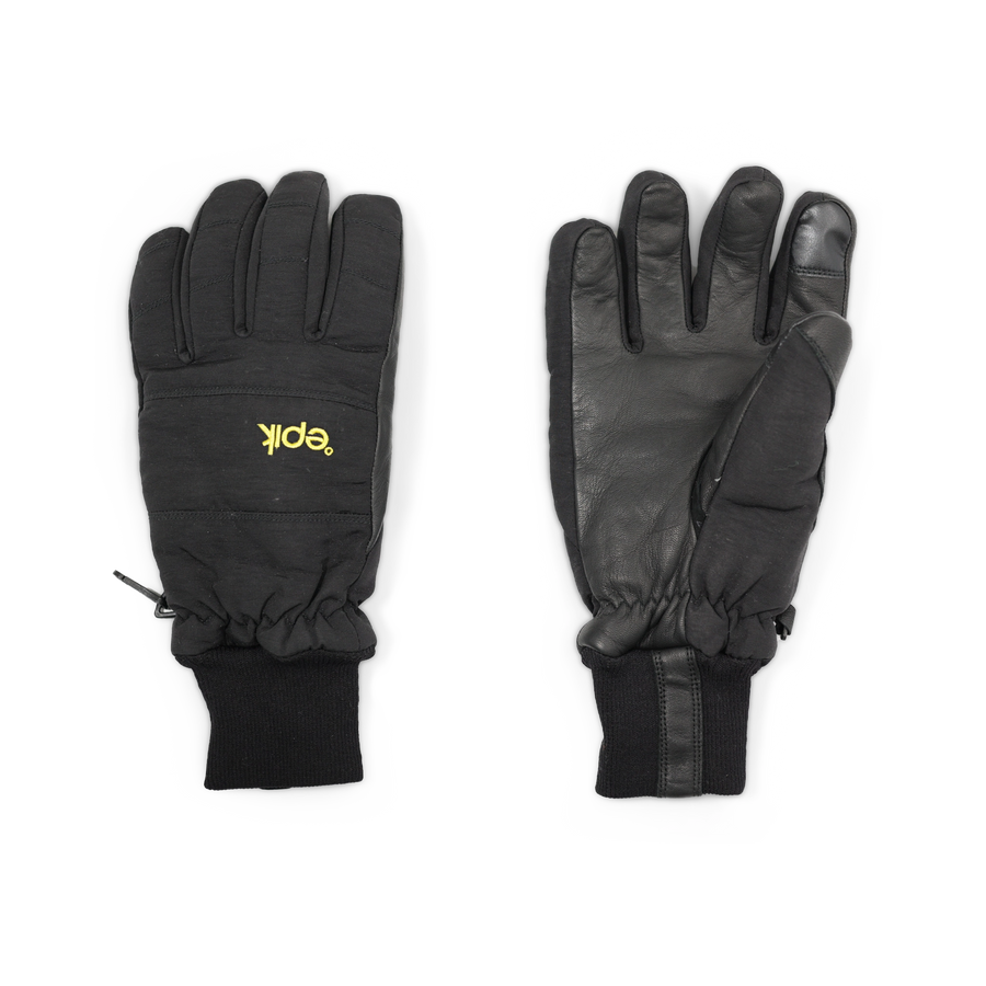 Ice Breaker Gloves with leather index and palm, neoprene knuckle guard, and flexible wrist cuff.