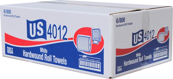 Techniclean Paper Towels Value 800' White Roll Towel (6/case) Food Safety Supplier Front side box