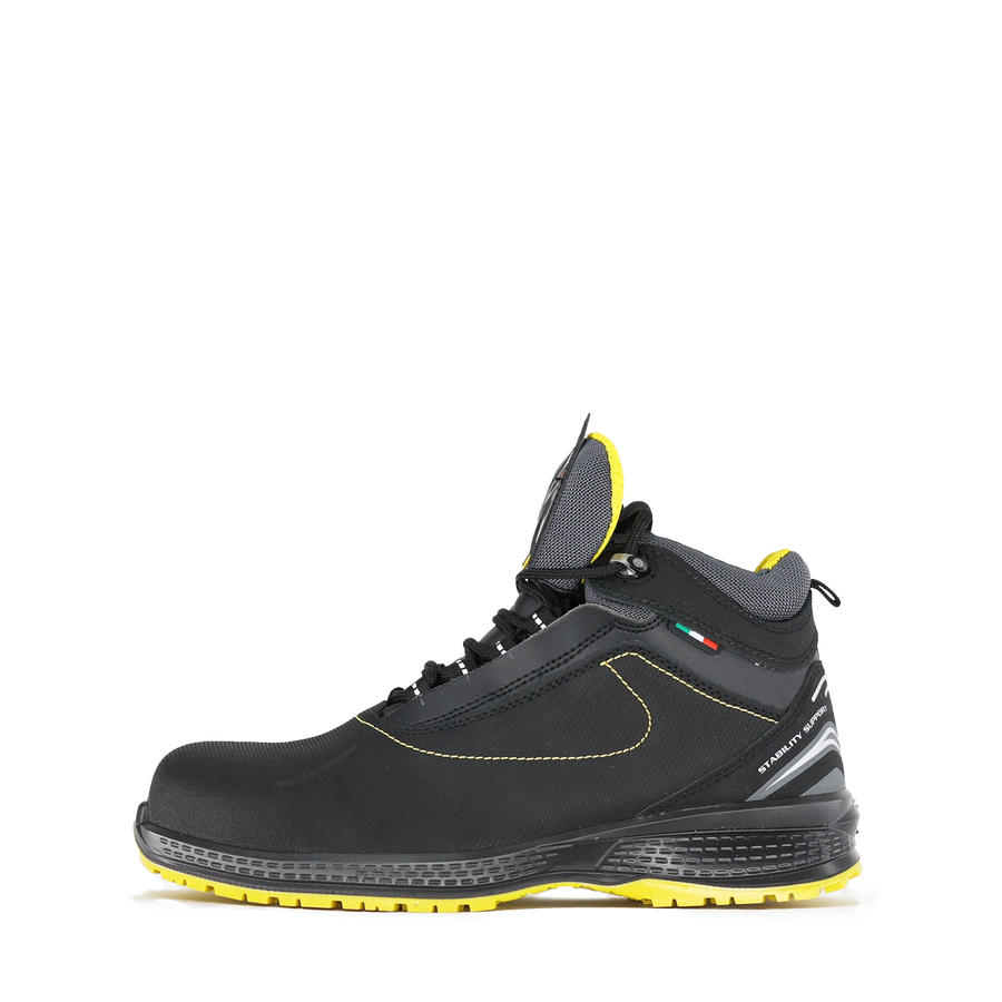 Libra Safety Shoe - Polyurethane-coated with composite safety toe, protected heel support, and slip-resistant tread for durable and safe footwear.