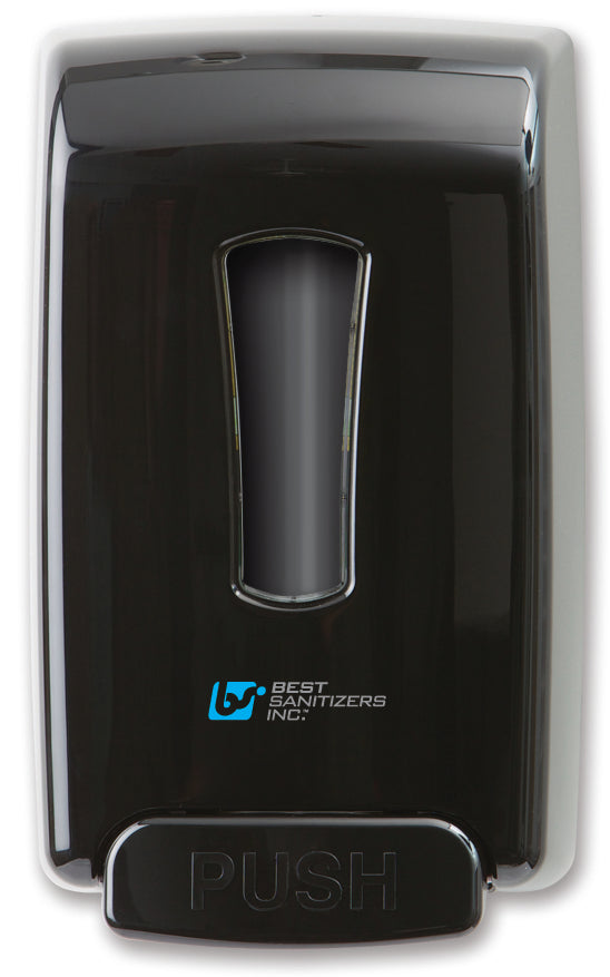 VersaClenz Manual Dispenser in black, a versatile and durable hygiene solution for various environments.