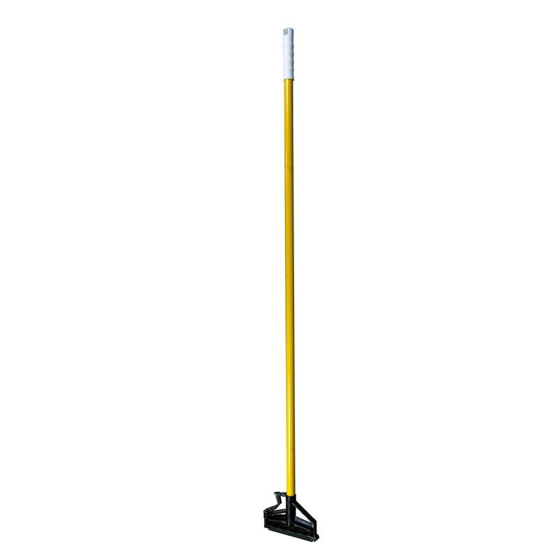 59" Fiberglass Mop Handle with Plastic Side-Gate Head for Versatile Cleaning