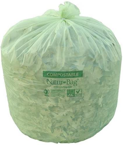 Compostable 55 Gallon Liners: Certified compostable Nature-Tec liners, 42" x 48", 1.0 mil. Meets ASTM D6400, EN 13432 standards. BPI and TÜV Austria certified. Compliant with CA, MD, WA, and MN compostable plastic policies. Free of non-biodegradable plastics, BPA, and PFAS.