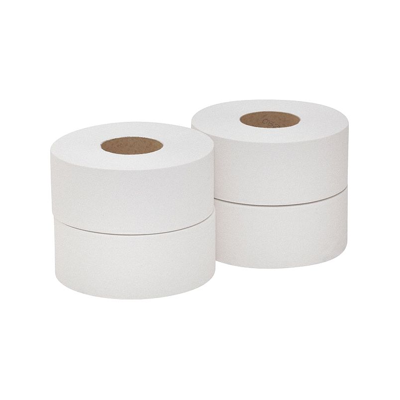 Techniclean Pacifica White Jumbo Roll Bathroom Tissue, 1000 ft (12/case) Food Safety Janitorial Rolls