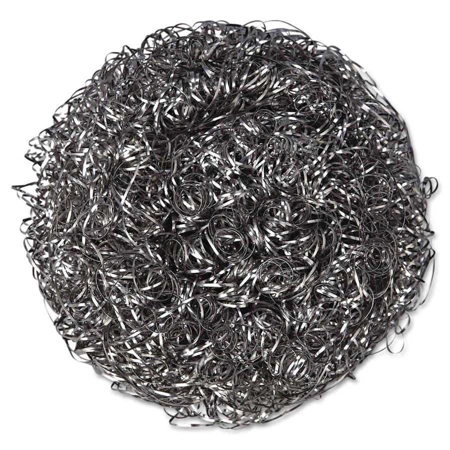 Pack of twelve Kurly Kate Stainless Steel Scrubbers, large size, for versatile and effective scouring with durable stainless-steel construction.