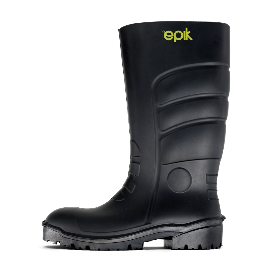 Pace Safety Polyurethane Boot - Premium-quality sanitation/rain boots, featuring a composite safety toe and slip-resistant tread.