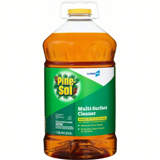 Pine-Sol® All-Purpose Cleaner in Lemon scent, 144 oz (3/cs), a concentrated solution for versatile cleaning and deodorizing.