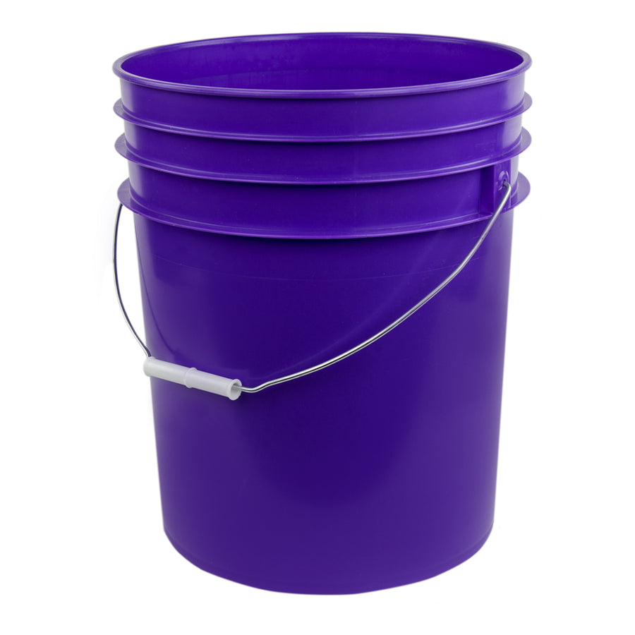 5-Gallon Purple Plastic Bucket with Metal Handle