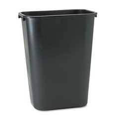 Rubbermaid Rectangular Wastebasket in black, 10.25 gallons, sleek and durable.