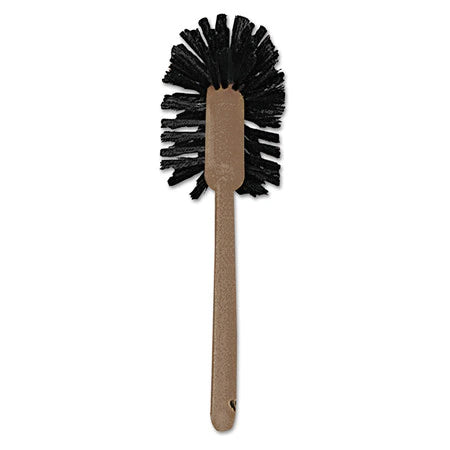 Commercial Grade Toilet Bowl Brush - 17" long with a brown handle for heavy-duty cleaning.