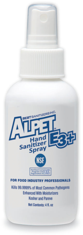 Alpet E3 Plus Hand Sanitizer 4 oz Spray