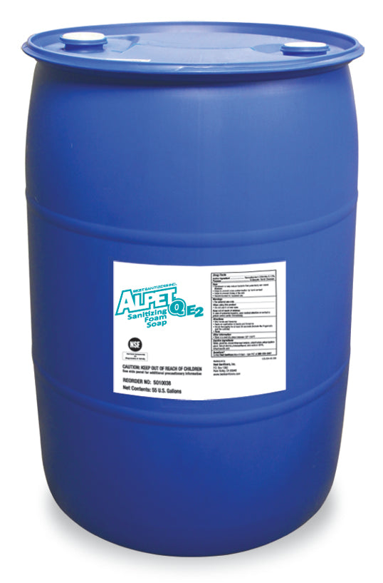 Alpet Q E2 Sanitizing Foam Soap - 55 Gallons
