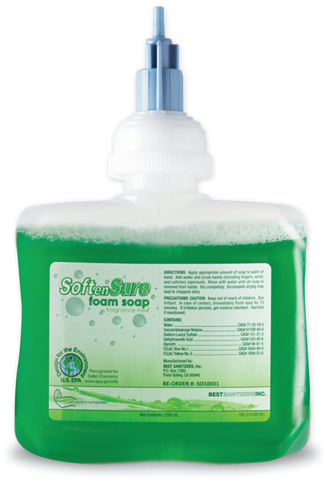 SoftenSure Antimicrobial Foam Soap, 1250ml Cartridge (6/ea) – A luxurious, antimicrobial handwashing experience.