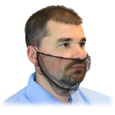 Brown Beard Net - Polyester mesh beard net for personal protection wear and safety clothing.