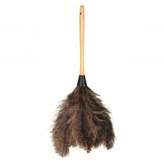 Stylish and efficient DUSTER Ostrich Feather with a 13" wooden handle for a thorough and convenient cleaning experience.