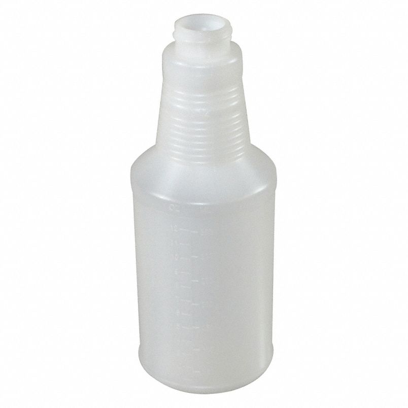 32oz Clear Spray Bottle - Versatile and efficient spray bottle with clear design allows an ease to mix solvents and identify the solution with in. Spray triggers are sold separately