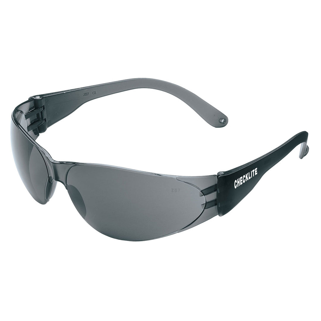 A pair of Checklite® Gray Lens Safety Glasses.