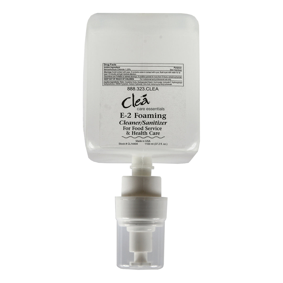 Cleá Versa-Foam E2 Cleaner/Sanitizer Foam Soap 1100ml (4/cs)