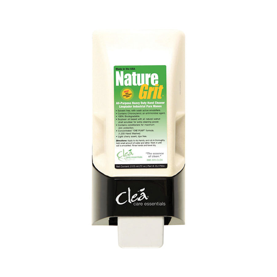 Clea Industrial Duty Dispenser in black - a reliable hand-activated pump dispenser for 2125 ml Clea Refills, ideal for high-traffic areas.