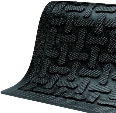 Comfort Scrape Anti-Fatigue Mat in Black, 3' x 5', for ergonomic support and effective scraping.