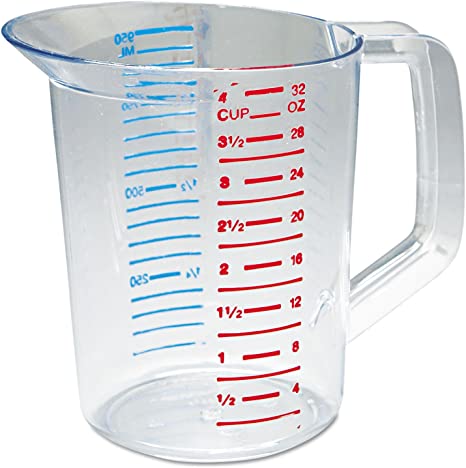 Measuring Cup – Clear, quart/32 oz size for precise liquid measurements in and beyond the kitchen.