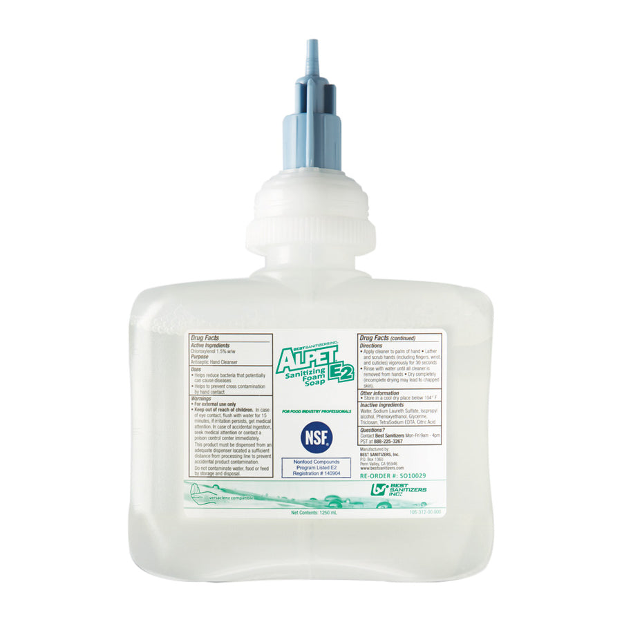 Alpet E2 Sanitizing Foam Soap - 1250ml Cartridge